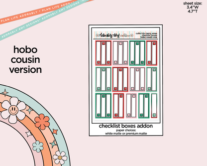 Hobonichi Cousin Weekly The Cutie Trio Merry Christmas Planner Sticker Kit for Hobo Cousin or Similar Planners