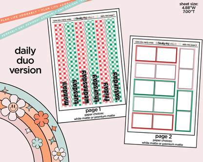 Daily Duo The Cutie Trio Merry Christmas Weekly Planner Sticker Kit for Daily Duo Planner