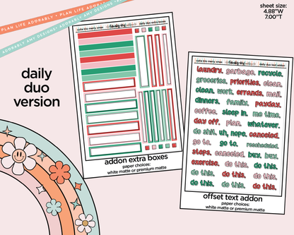 Daily Duo The Cutie Trio Merry Christmas Weekly Planner Sticker Kit for Daily Duo Planner