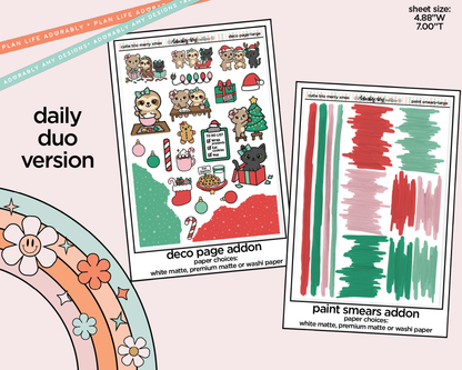 Daily Duo The Cutie Trio Merry Christmas Weekly Planner Sticker Kit for Daily Duo Planner