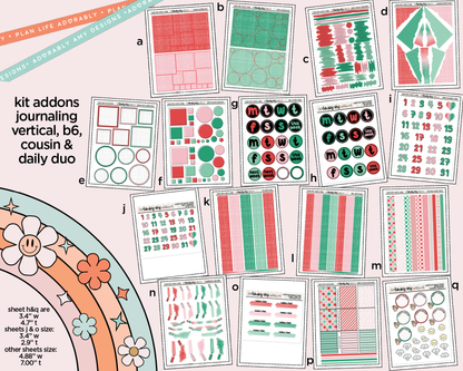 The Cutie Trio Merry Christmas Weekly Kit Addons - All Sizes - Strips, Smears and More!