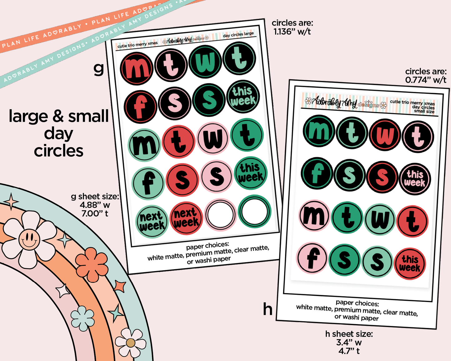 The Cutie Trio Merry Christmas Weekly Kit Addons - All Sizes - Strips, Smears and More!
