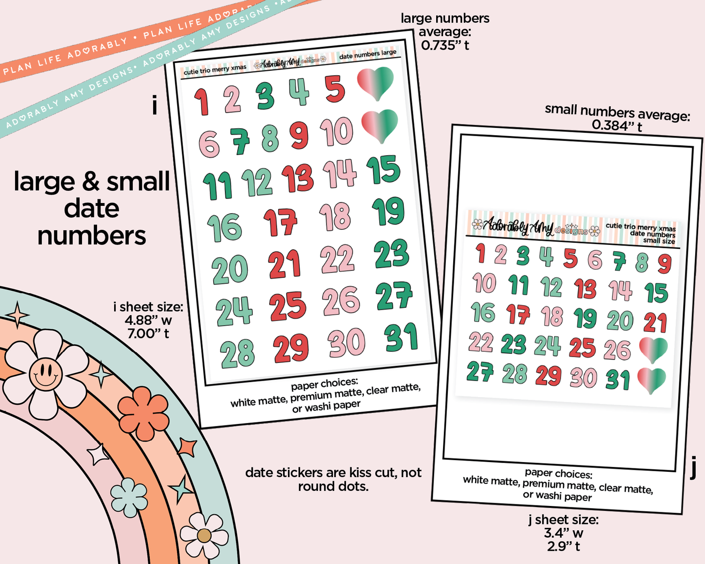 The Cutie Trio Merry Christmas Weekly Kit Addons - All Sizes - Strips, Smears and More!