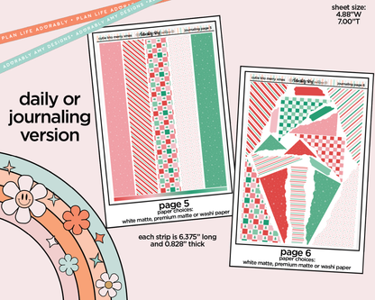Journaling and Daily Planning The Cutie Trio Merry Christmas in My Hand Planner Sticker Kit