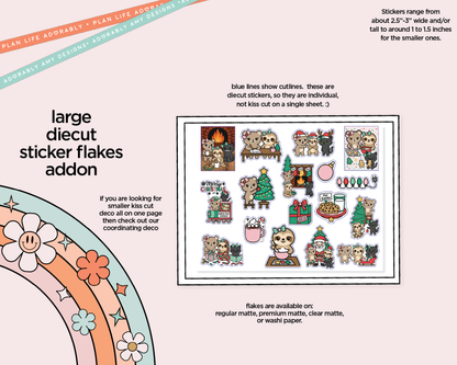 Journaling and Daily Planning The Cutie Trio Merry Christmas in My Hand Planner Sticker Kit