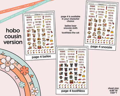 Hobonichi Cousin Weekly States Collection - The Dairy State Wisconsin Planner Sticker Kit for Hobo Cousin or Similar Planners - Adorably Amy Designs