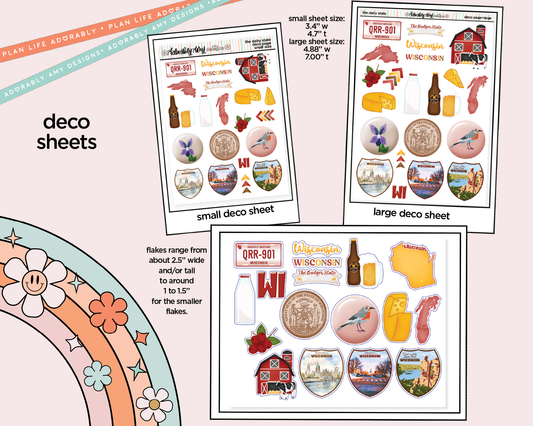 The Dairy State Wisconsin Themed Weekly Kit Deco Pages - All Sizes