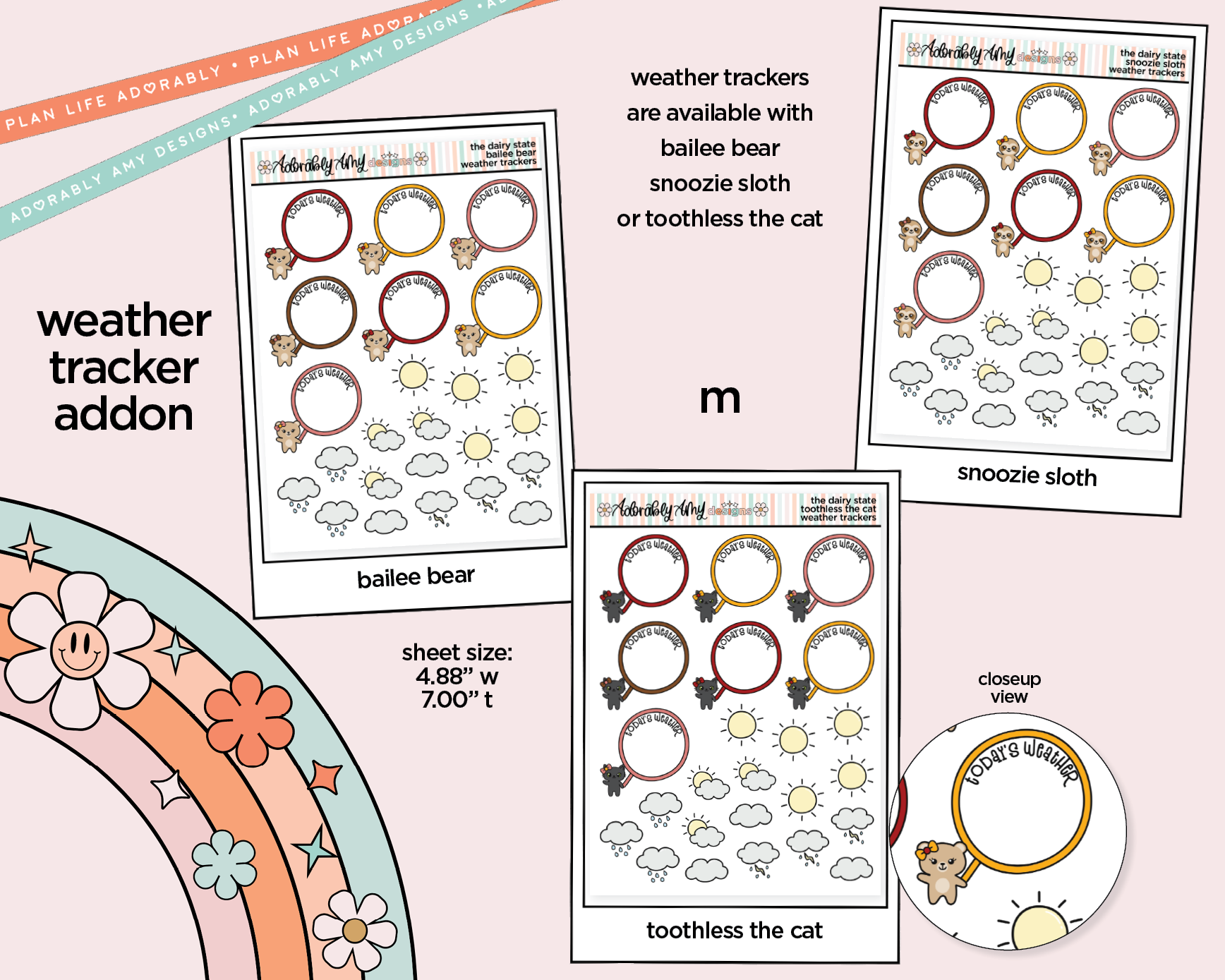 States Collection - The Dairy State Wisconsin Weekly Kit Addons - All Sizes - Strips, Smears and More! - Adorably Amy Designs