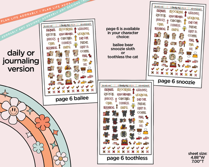 Journaling and Daily Planning States Collection - The Dairy State Wisconsin Planner Sticker Kit - Adorably Amy Designs
