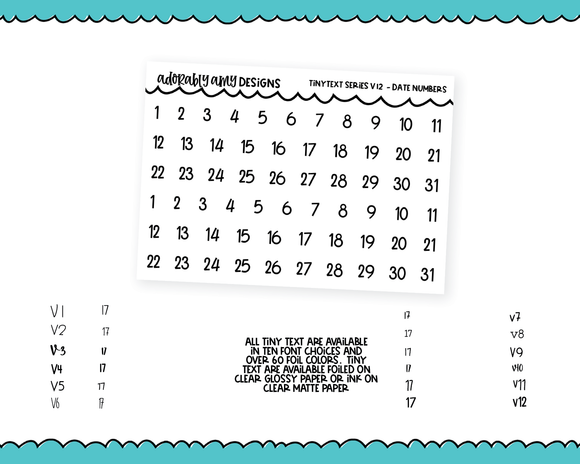 Foiled Tiny Text Series - Donate Checklist Size Planner Stickers for a –  Adorably Amy Designs