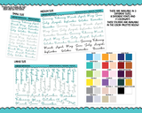 Rainbow or Black Days of the Week - 8 Fonts -  Planner Stickers for any Planner or Insert