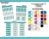 Rainbow or Black Days of the Week - 8 Fonts -  Planner Stickers for any Planner or Insert