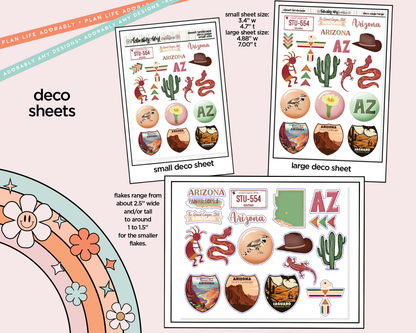 States Collection -Arizona Desert Landscape Weekly Kit Deco Pages - All Sizes
