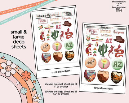 States Collection -Arizona Desert Landscape Weekly Kit Deco Pages - All Sizes