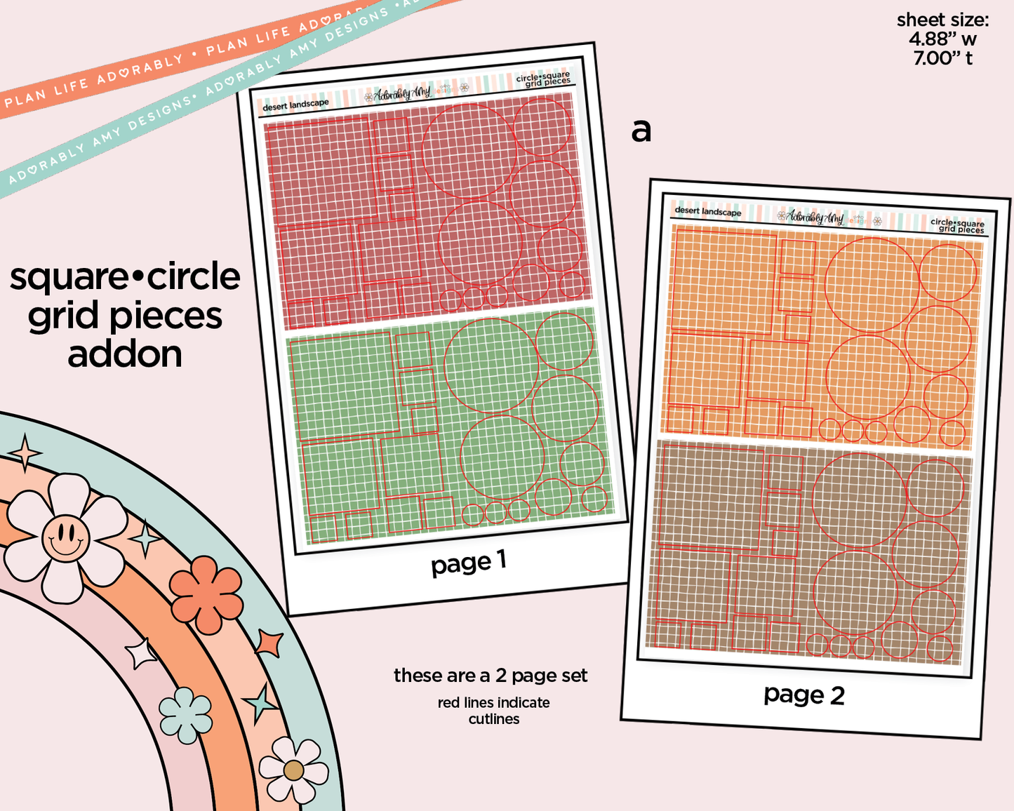 States Collection -Arizona Desert Landscape Weekly Kit Addons - All Sizes - Strips, Smears and More!