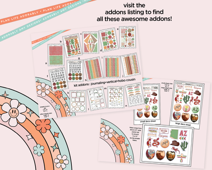 Journaling and Daily Planning States Collection -Arizona Desert Landscape Planner Sticker Kit