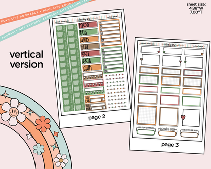 Vertical States Collection -Arizona Desert Landscape Sticker Kit for Vertical Standard Size Planners or Insert