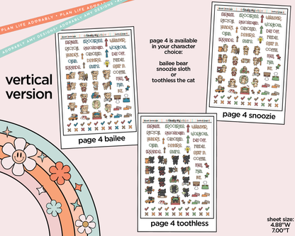 Vertical States Collection -Arizona Desert Landscape Sticker Kit for Vertical Standard Size Planners or Insert