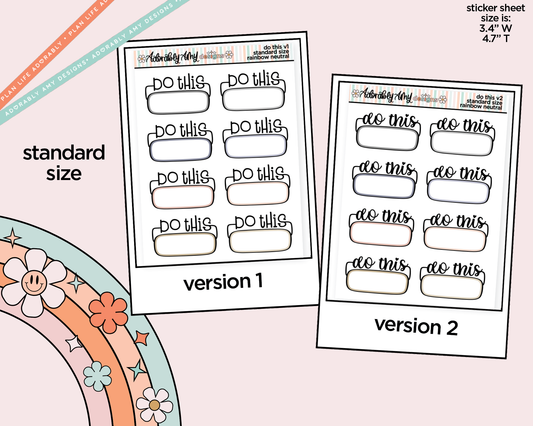 Rainbow Do This - Two Versions Boxes Standard Size Stickers