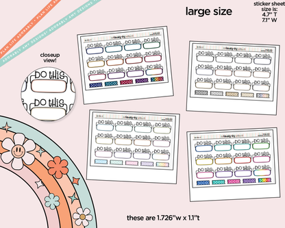 Rainbow Do This - 2 Versions Boxes Large/Jumbo Size Stickers