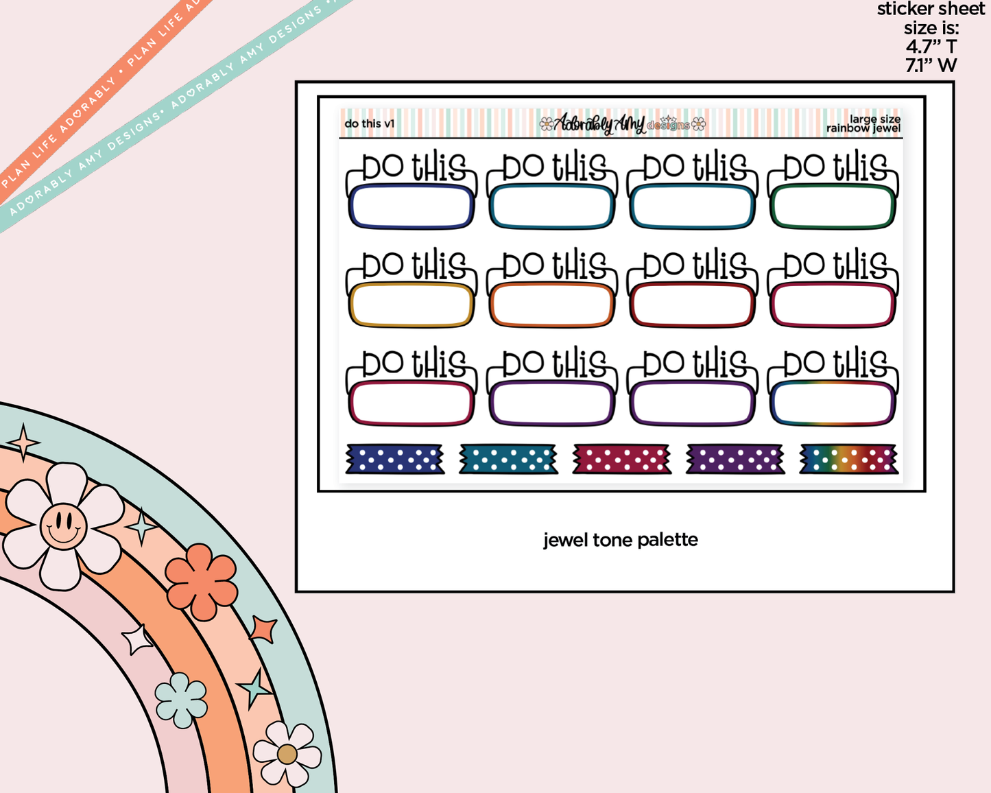 Rainbow Do This - 2 Versions Boxes Large/Jumbo Size Stickers