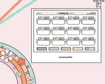 Rainbow Do This - 2 Versions Boxes Large/Jumbo Size Stickers