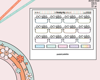 Rainbow Do This - 2 Versions Boxes Large/Jumbo Size Stickers
