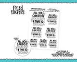 Foiled Do Your Best Typography Sampler Planner Stickers for any Planner or Insert