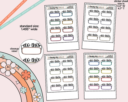 Rainbow Do This Boxes Small Size Planner Stickers
