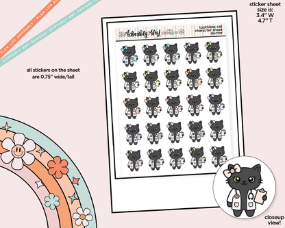 Toothless Cat Doctor - Go to the Doctor Decoration Character Planner Stickers - Adorably Amy Designs