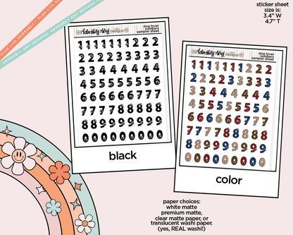 Dog Lover Number Stickers Deco Typography Sampler Planner Stickers