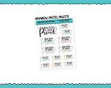 Rainbow or Black Don't Stop Til You're Proud Typography Planner Stickers for any Planner or Insert