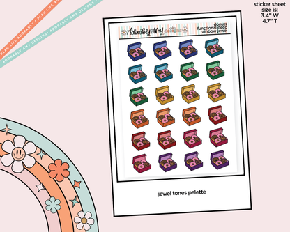 Rainbow Donuts Doodled Icon Stickers