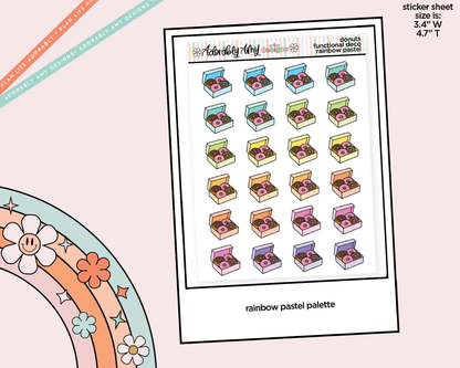 Rainbow Donuts Doodled Icon Stickers