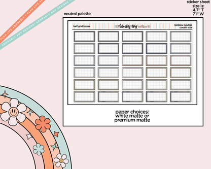 Rainbow Dots & Lines Dividers Large/Jumbo Stickers for any Planner or Insert