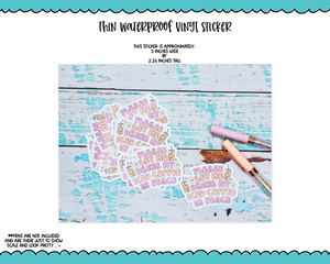 Waterproof Vinyl Large Diecut Stickers - Please Let Me Drink My Iced Coffee in Peace