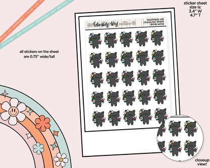 Toothless Cat Drink Wine Decoration Character Planner Stickers