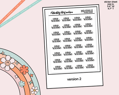Foiled Early Release 2026 - 2 Versions Reminder Typography Planner Stickers