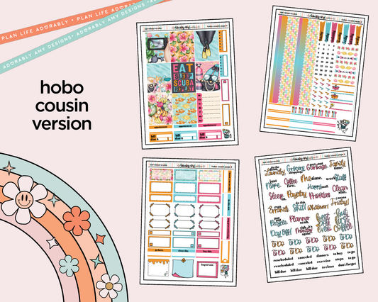 Hobonichi Cousin Weekly Eat Sleep Scuba Planner Sticker Kit for Hobo Cousin or Similar Planners