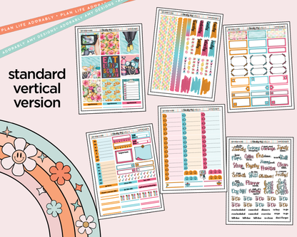 Vertical Eat Sleep Scuba Weekly Sticker Kit for Vertical Standard Size Planners or Insert