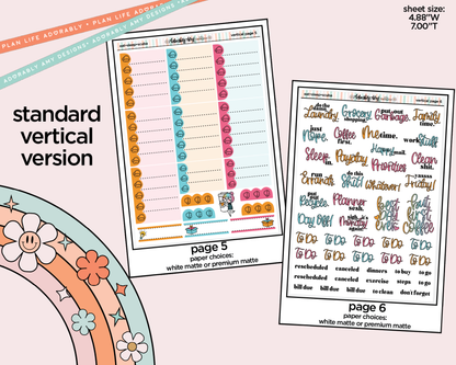 Vertical Eat Sleep Scuba Weekly Sticker Kit for Vertical Standard Size Planners or Insert