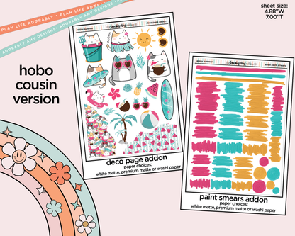 Hobonichi Cousin Weekly Enjoy Summer Planner Sticker Kit for Hobo Cousin or Similar Planners