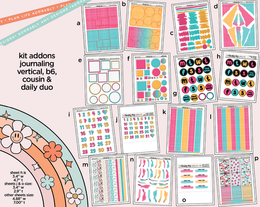 Enjoy Summer Weekly Kit Addons - All Sizes - Strips, Smears and More!