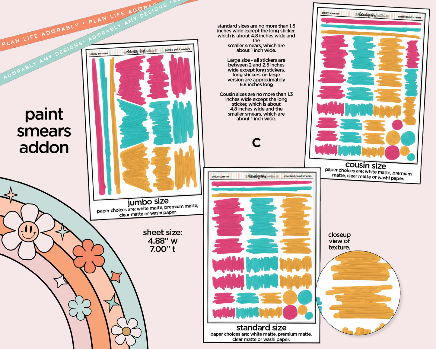 Enjoy Summer Weekly Kit Addons - All Sizes - Strips, Smears and More!