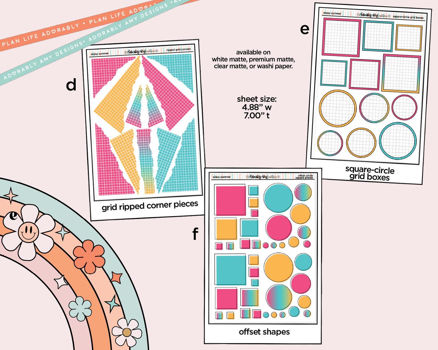 Enjoy Summer Weekly Kit Addons - All Sizes - Strips, Smears and More!