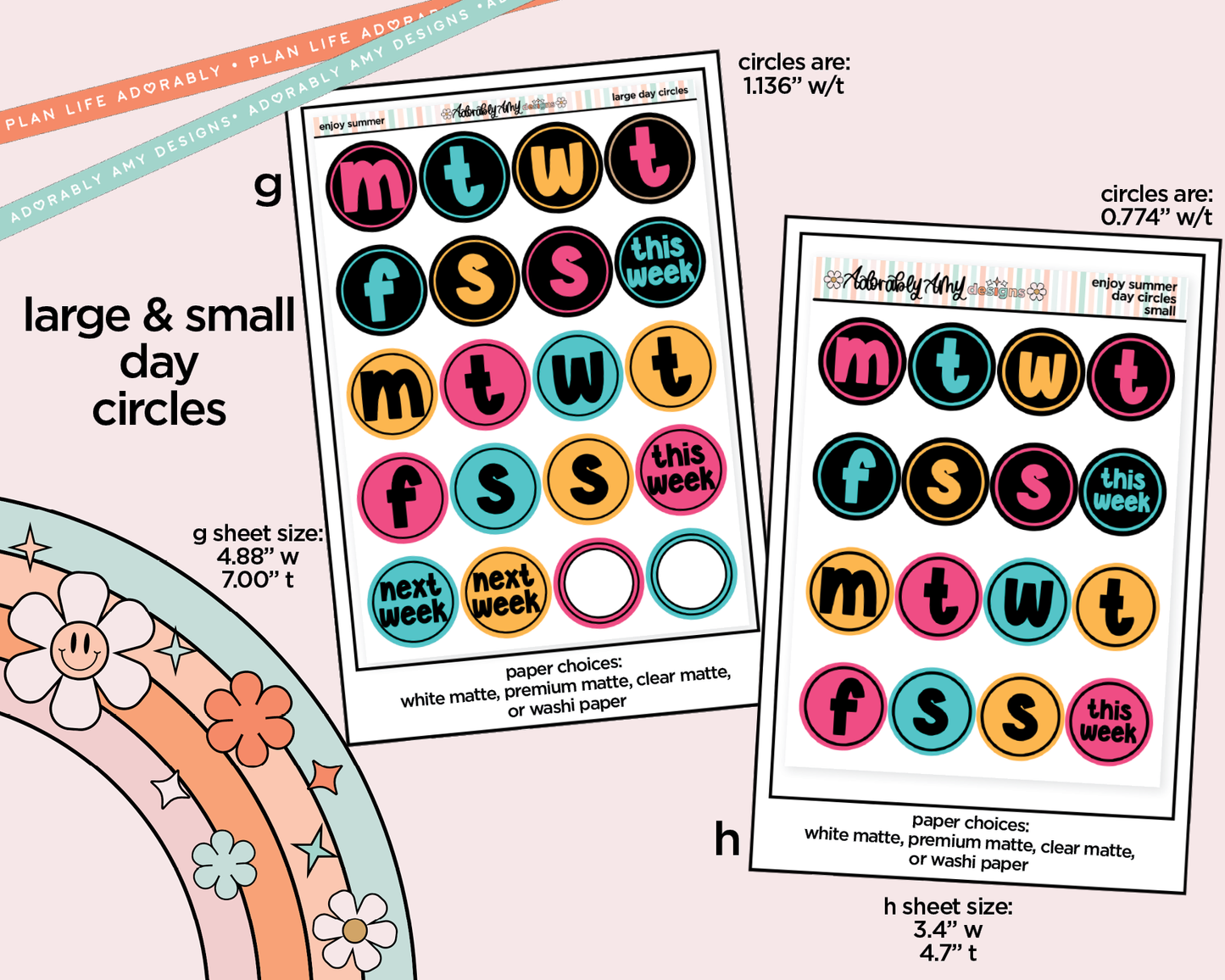 Enjoy Summer Weekly Kit Addons - All Sizes - Strips, Smears and More!