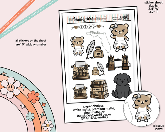Bailee Bear TTPD Decoration Character Planner Stickers