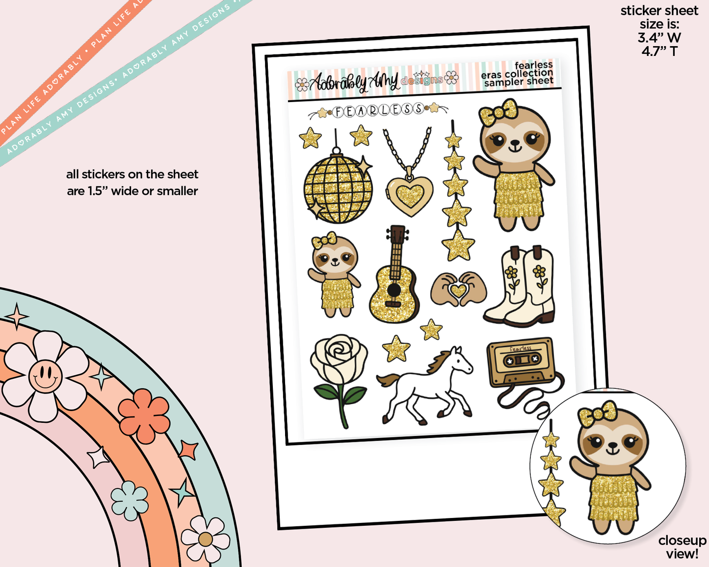 Fearless Era Decoration Character Planner Stickers