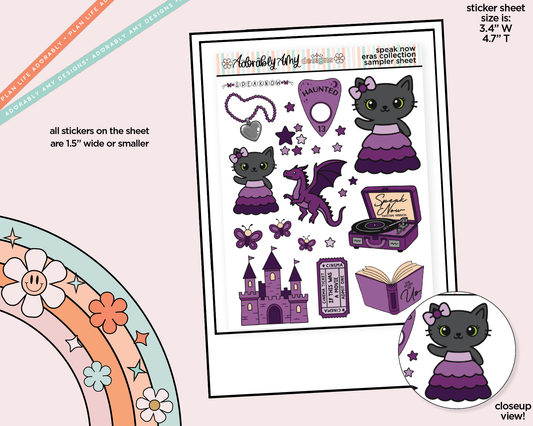 Speak Now Era Swiftie Themed Decoration Character Planner Stickers