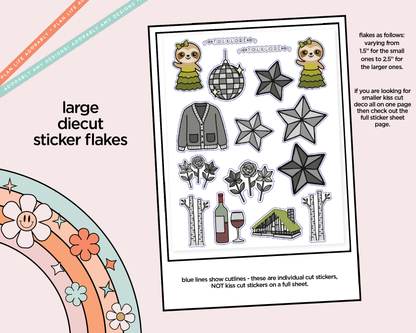 Folklore Era Decoration Character Planner Stickers - Adorably Amy Designs
